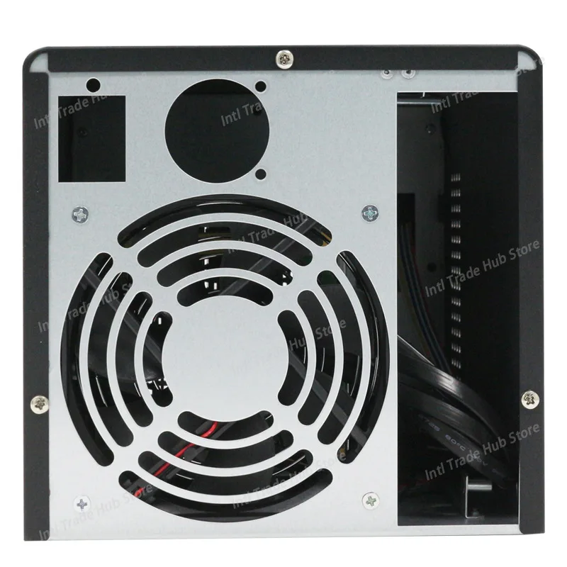 Home Storage Hot-swap NAS Storage Server Chassis IPFS Miner 4 Drive Bays 6GB Sata Backplane Support Mini-itx Motherboard Black