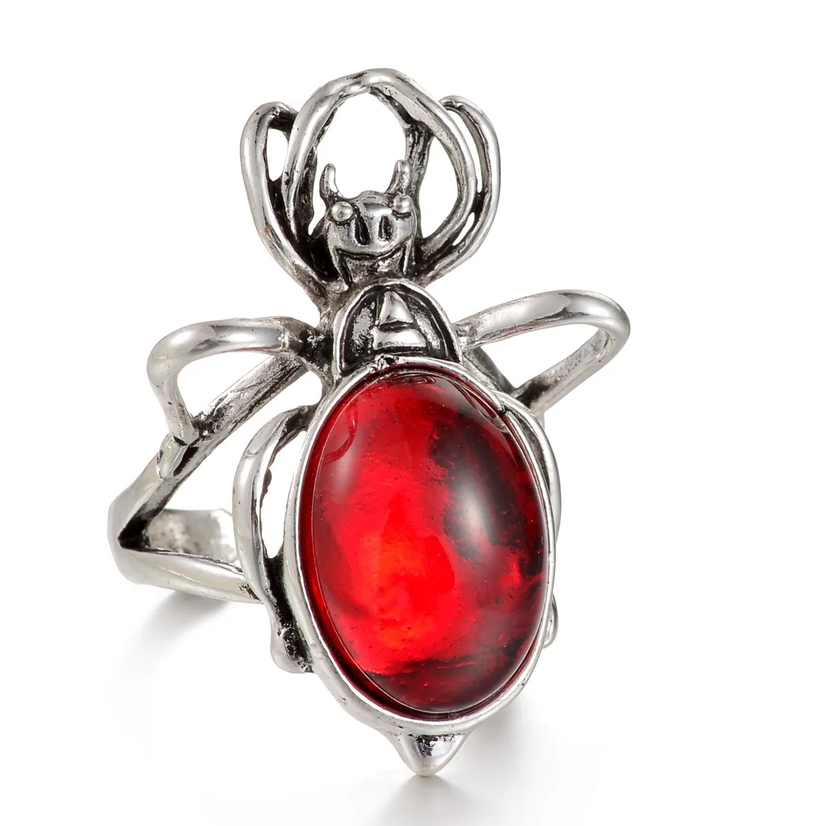 Retro Gothic Rings For Men Women Skull/Dragon/ Frog/Red Crystal/Crown/Vampire Open Size Punk Ring Wedding Jewelry Wholesale