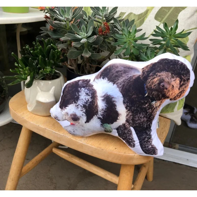 Customizable photo pillows featuring photos of your beloved pets, family members, or babies, with personalized text added to toy