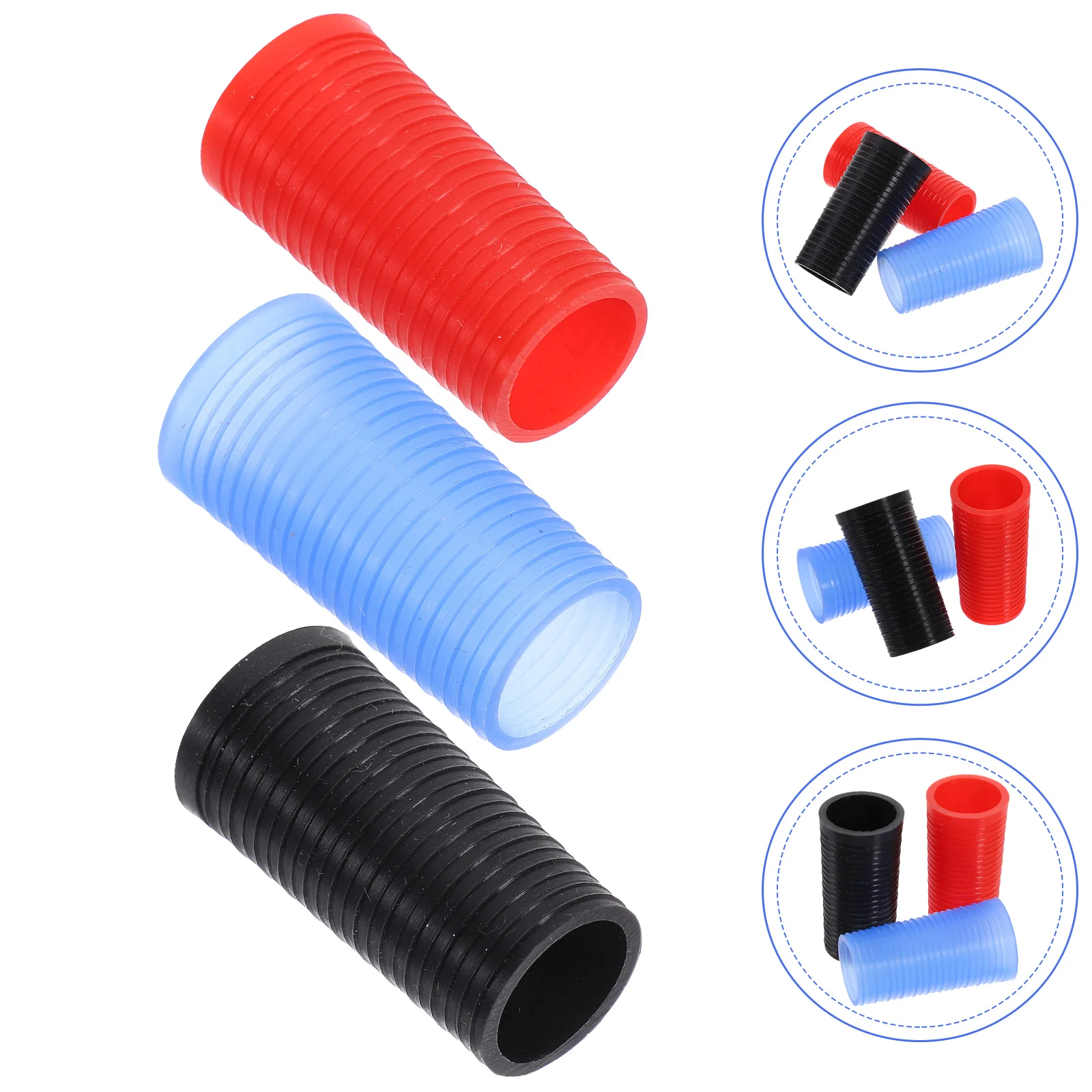 

3Pcs Saxophone Neck Sleeves Silicone Cork Rings Alto Saxophone Accessories Wind Instrument Parts