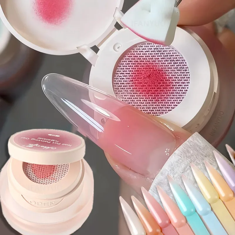 5ml Cushion Patting Gel Polish Ombre Black White Peach Painting Gel French Nail Blush Blooming UV/LED Nail Cushion Gradient Gel