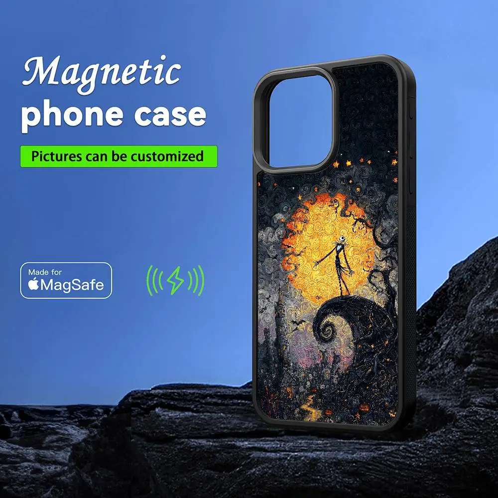 

Miniso The N-Nightmare Before Christmas Phone Case MagSafe Magnetic For IPhone 16 15 14 13 12 11 Pro Plus Max Mini Wireless