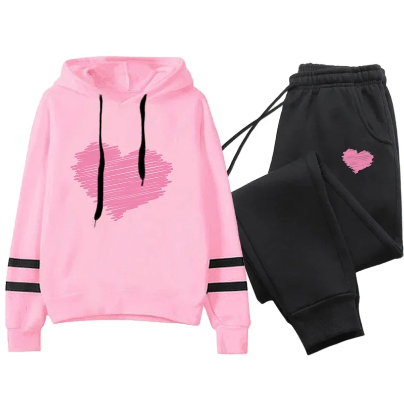 

Womens Tracksuit Printed Single Piece Sweatshirt Sweatpants Hot Sales Versatile Hoodies Pants Casual Office Home Womens Clothing