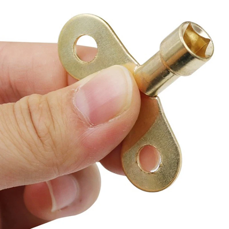 2pcs Bleed Key Square Socket Faucet Keys Water Tap Brass Radiator Special Lock Hole Plumbing