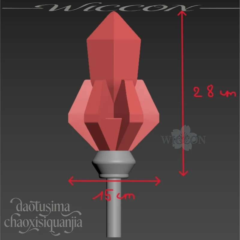 Anime Game Project Sekai Cosplay Mikuu 2019 Snow Not Glowing Staff Magic Magical Props 3D Polylactic Acid Props Accessories 코스프레 - view 6