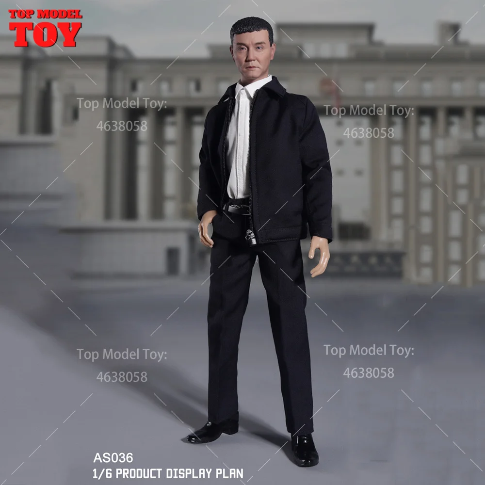 ASTOYS AS036 1/6 Public Servants Suit Male Pants Belt Shoes Clothes Accessory Model Fit 12'' Soldier Action Figure Body Dolls