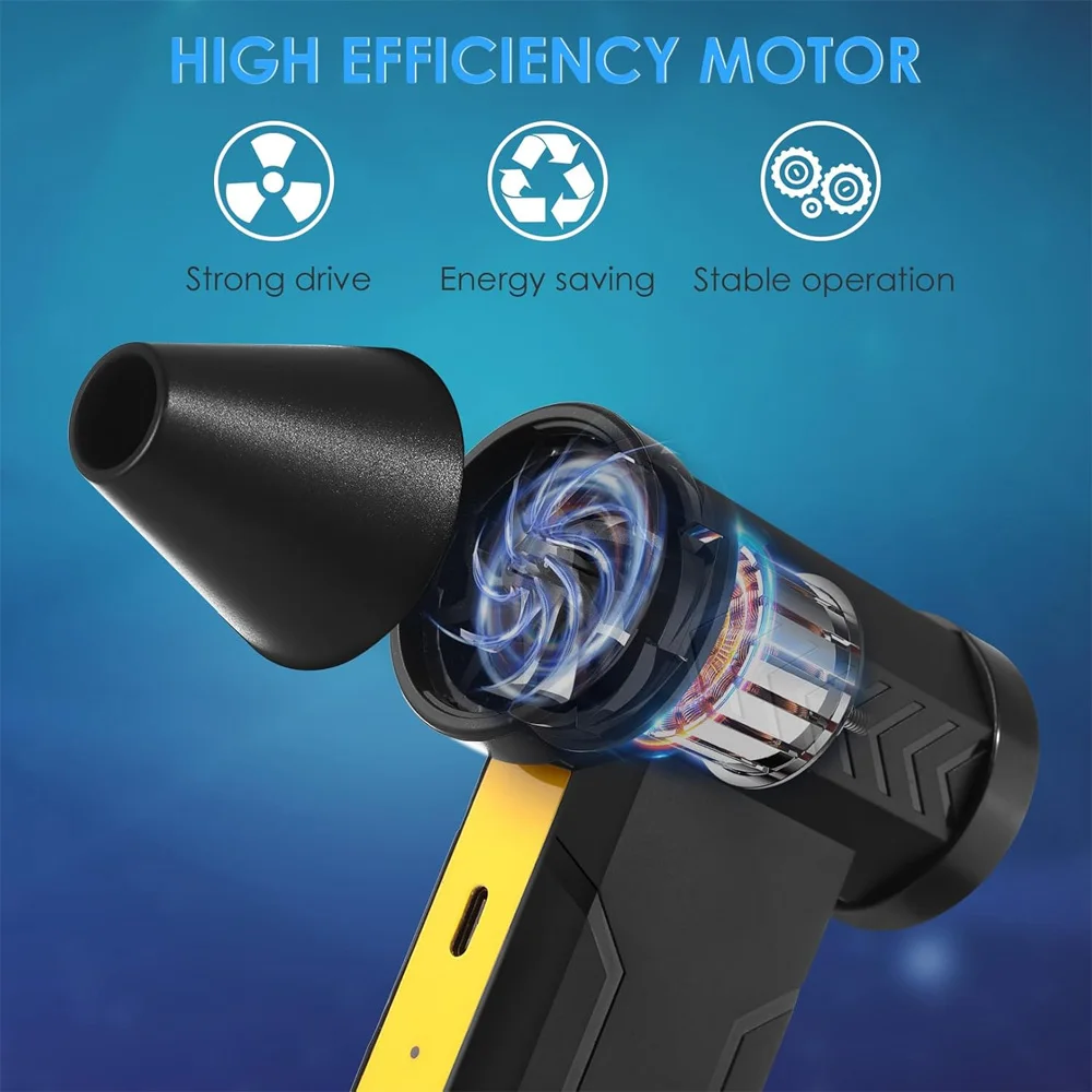 160000 دورة في الدقيقة عالية السرعة فرش الكهربائية توربو مروحة نفاثة قابلة للشحن منفاخ الغبار مكنسة كهربائية قوية توربو مروحة عنيفة نوع-C