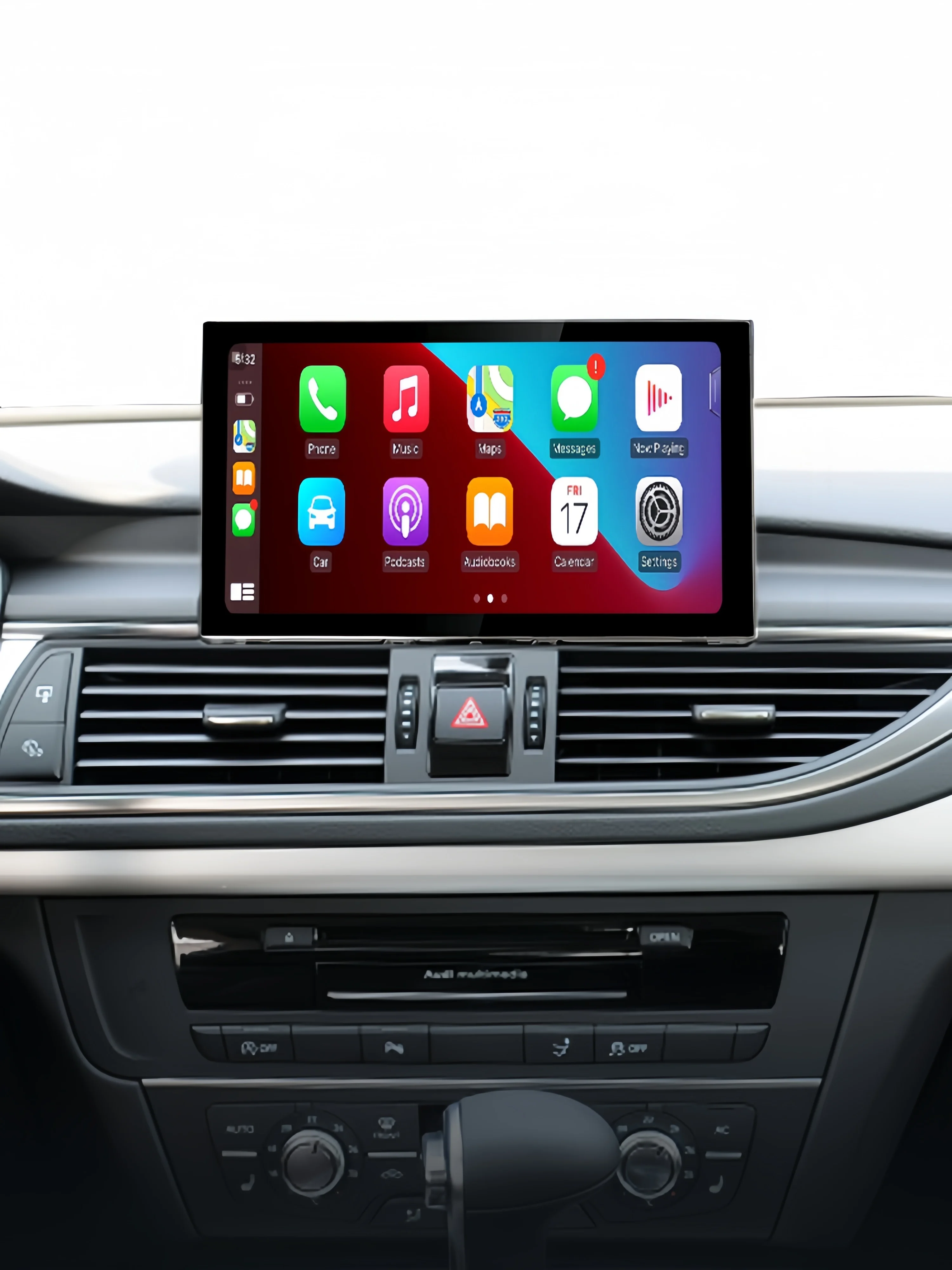9-calowy teleskopowy ekran, Android 15, bezprzewodowy system Carplay, radio samochodowe z GPS do Audi A6 C7 A7 2012-2018, 2Din, radio samochodowe, system stereo, odtwarzacz multimedialny, Bluetooth, — 2