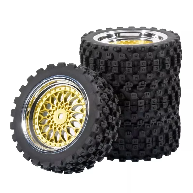 Para 1/10 1/12 1/14 neumáticos y ruedas de carretera llantas de plástico hexagonales de 12mm compatibles con Tamiya TT01 TT02 Kyosho Sakura D3 Trxs 4Tec 2,0