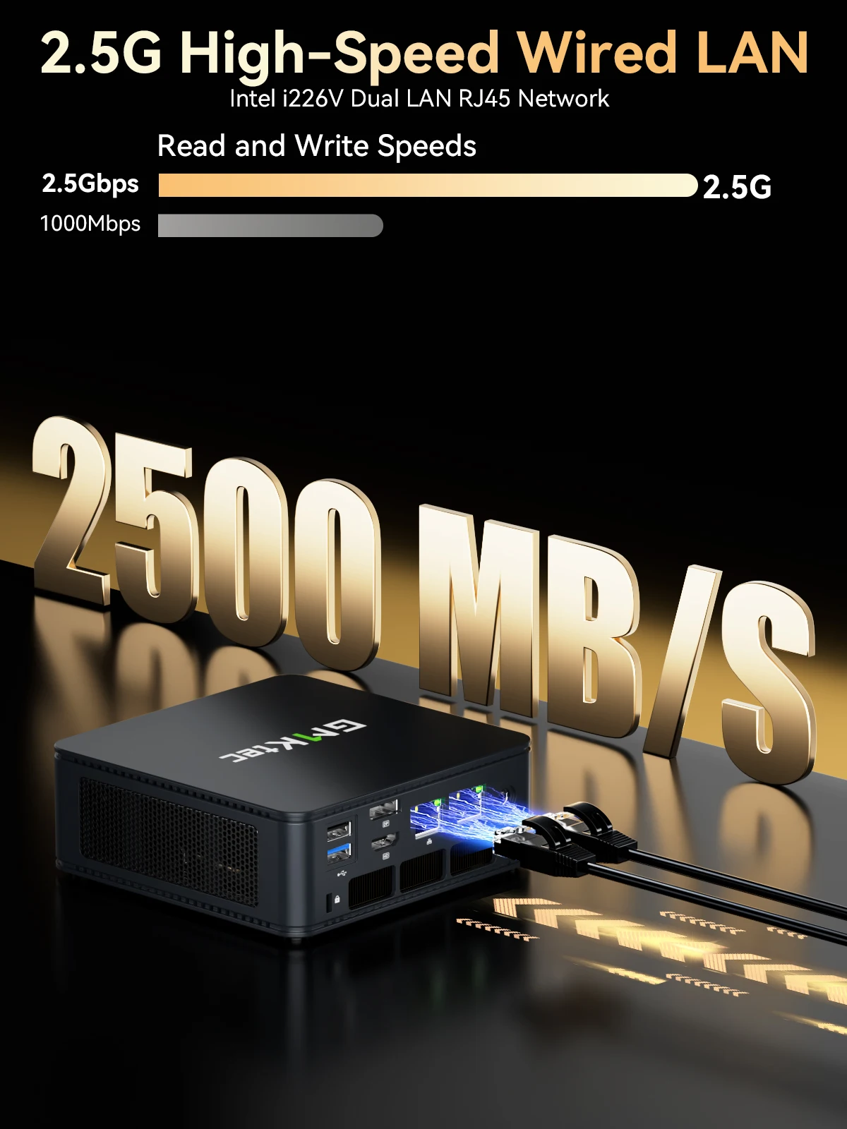 GMKtec M6 Ultra Mini PC AMD Ryzen 5 7640HS Windows 11 Pro 2.5G Dual LAN WiFi 6E BT 5.2 Desktop Computer USB 4.0 Mini PC