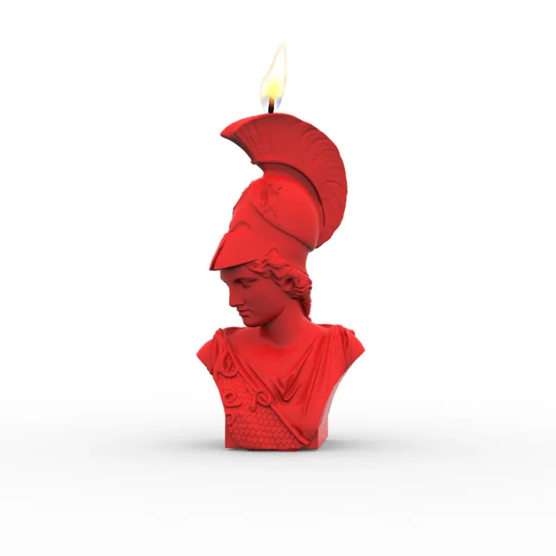 DIY Art Hera Athena Statue Silicone Candle Molds Greek Goddess Plaster Portrait Mould Roman Sculpture Art Wax Candles Mould