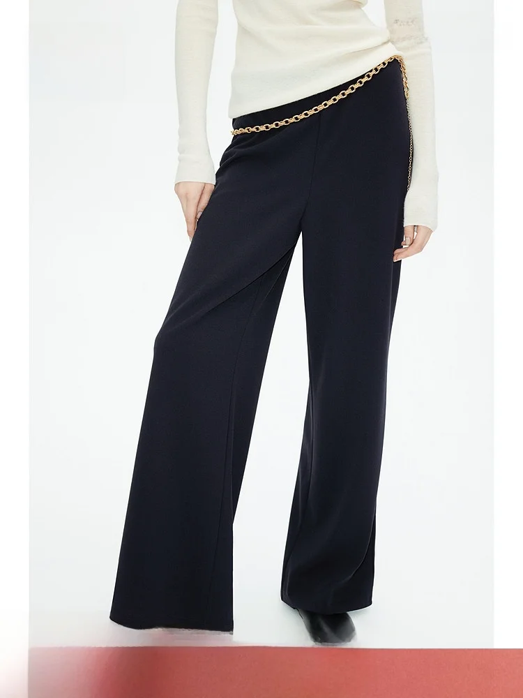 

Женские повседневные брюки с высокой талией и прямыми штанинами, модные весенние длинные брюки из ткани с эффектом потертости, удобные повседневные брюки