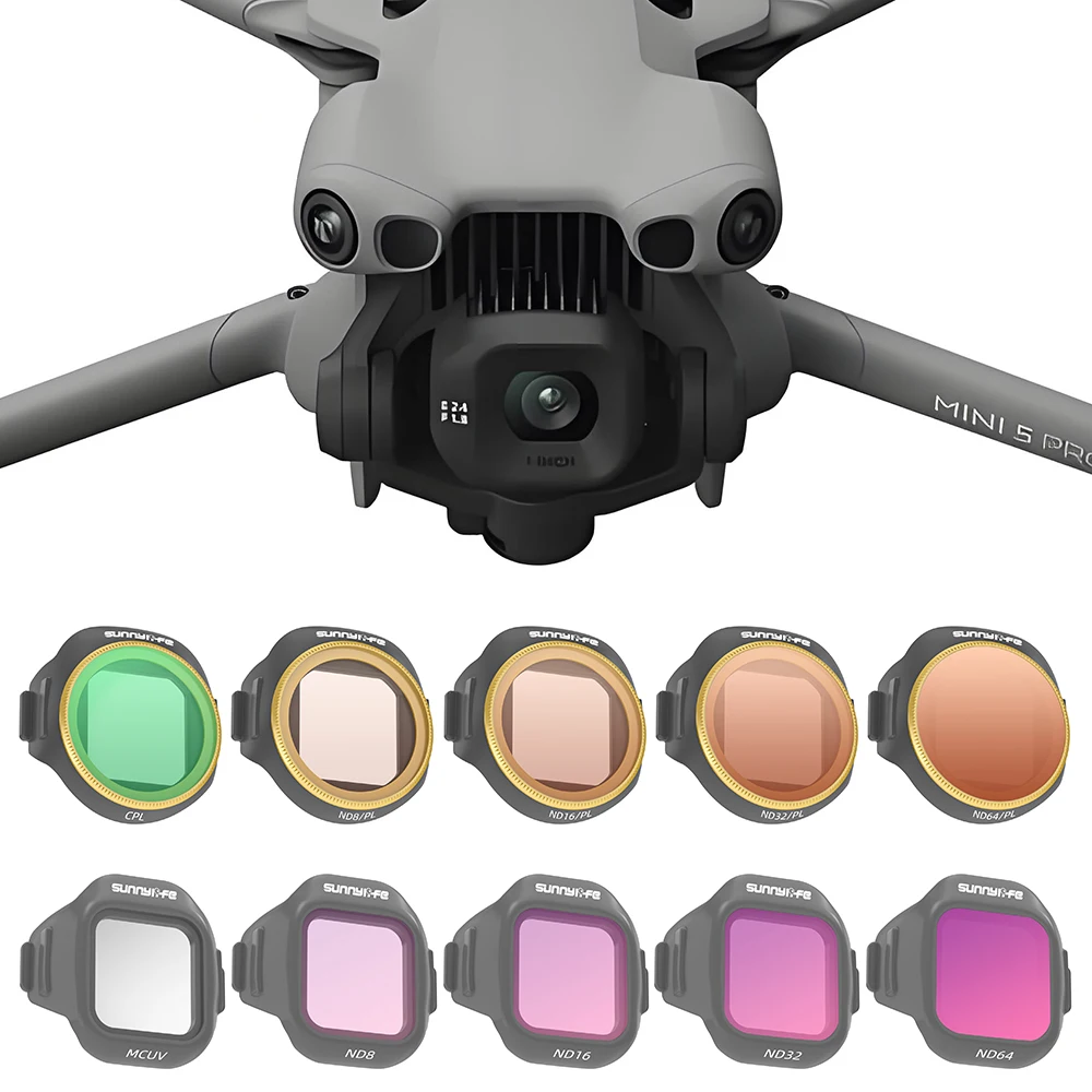 

ND Lens Filter for DJI Mini 5 Pro Optical Glass Lenses Adjustable Filter Set ND8 ND16 ND32 ND64 PL CPL MCUV Filters Accessories
