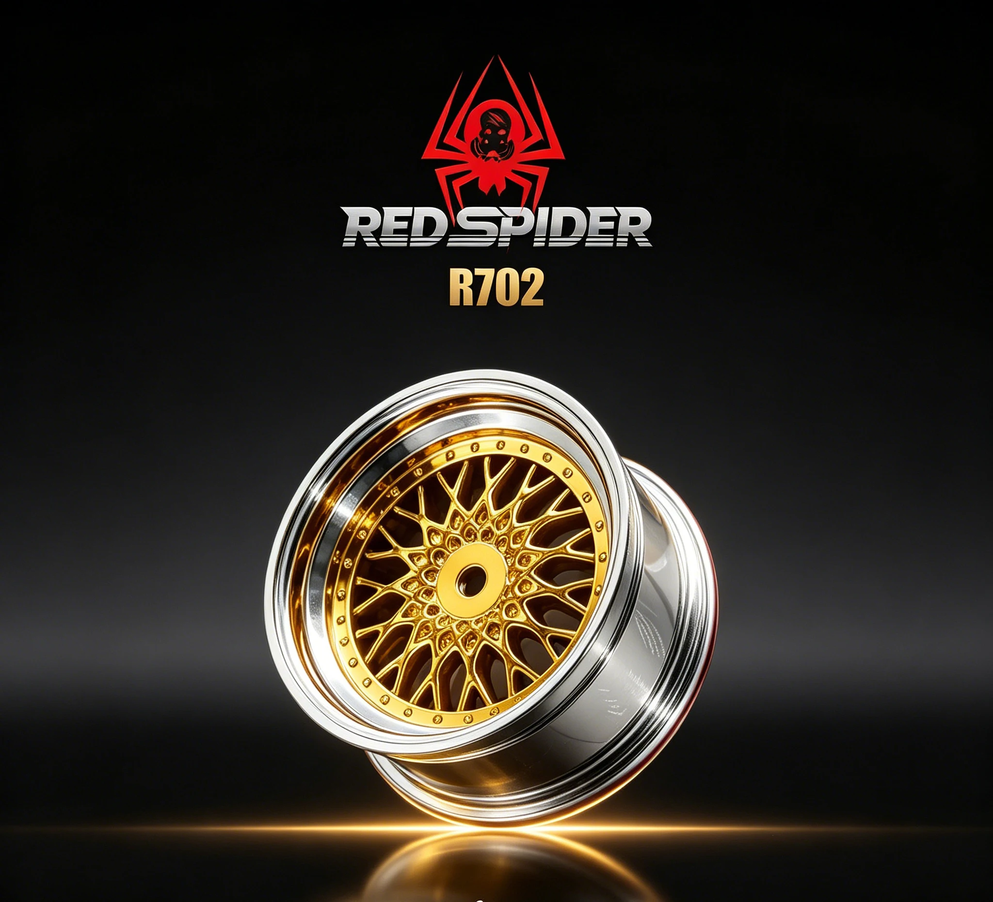 RS Red Spider 1/0 Flat Run Two tone Nylon Wheel R702 Suitable for TIMIYA Tamiya TT01 TT02 XV01 XV02