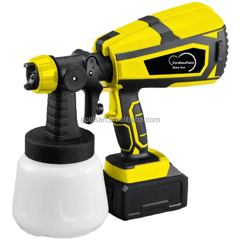 21V 2.0A Lithium Battery Powered Electric Airless Latex Painting Sprayer Machine Portable Cordless Paint Spray Gun