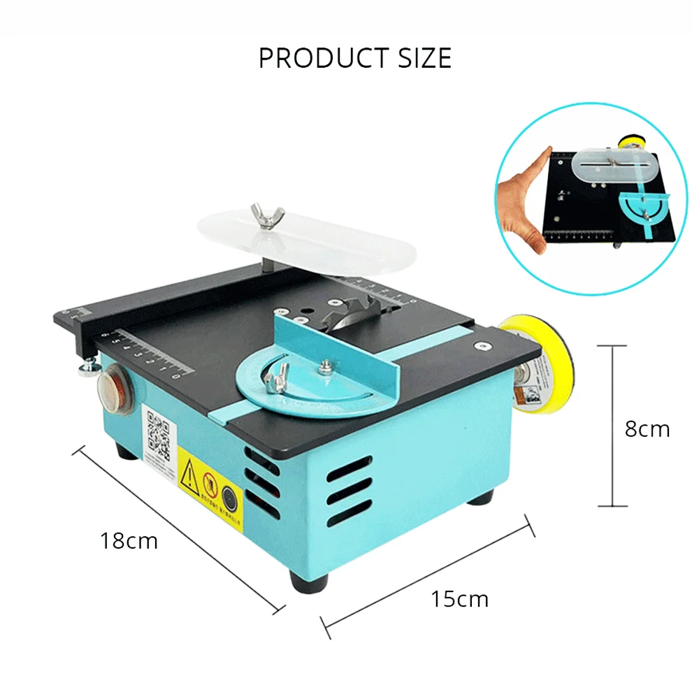 96w Mini Multifunctional Table Saw Electric Desktop Saws Small Household DIY Cutting Tool Woodworking Bench Lathe Cutter Machine