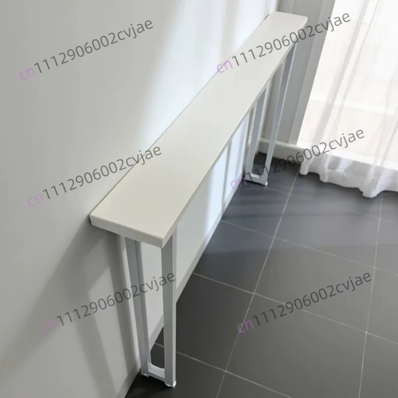 Solid wood sofa rear shelf extremely narrow 8cm living room white storage against the wall crevice floor long bedside shelf