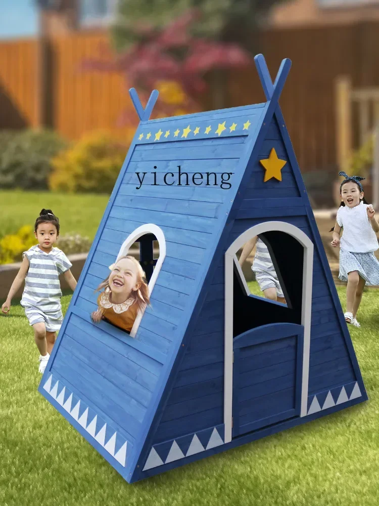 

Children's Secret Base Cabin Solid Wood Game Small House Outdoor Baby Multi-Functional Kindergarten Toys