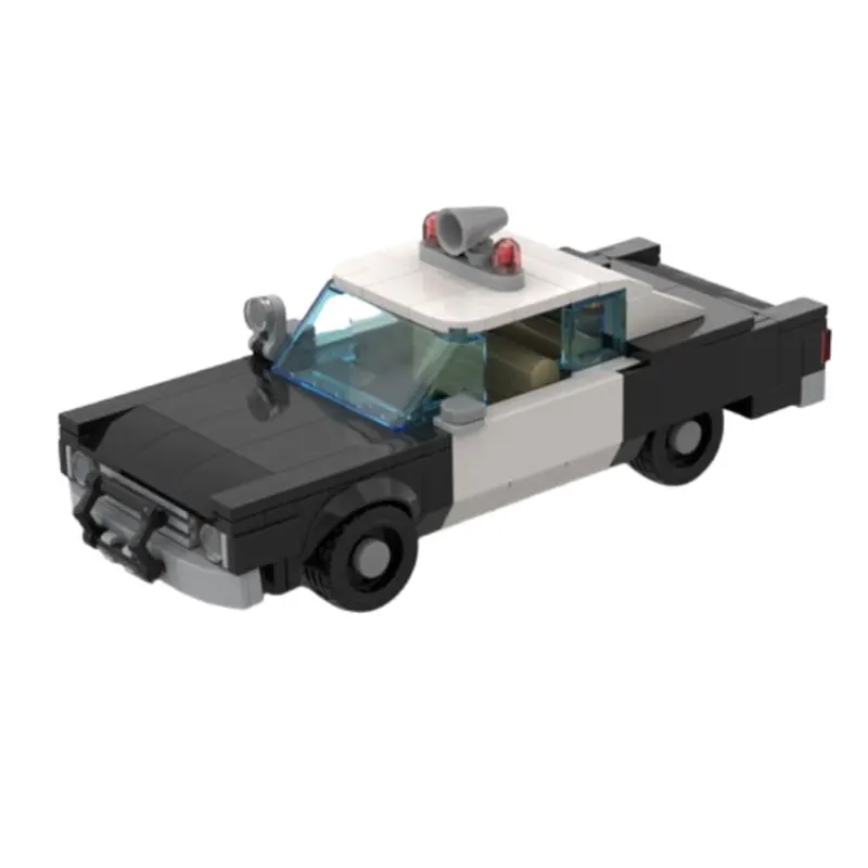 

280-piece small particle building blocks MOC speed racing car, 8-stud rescue vehicle with searchlight, toy car gift set.