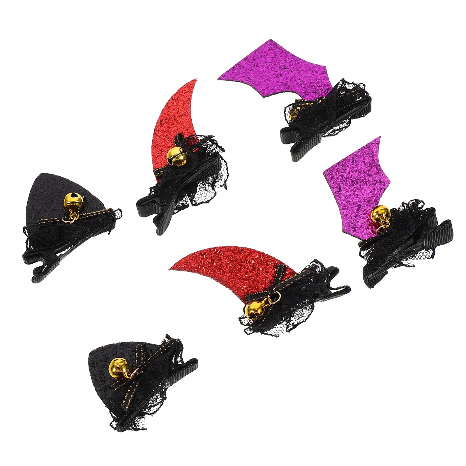

6pcs Funny Clips for Toddler Fabric Halloween Girls Headdress Loose Hair Decorations Premium Material Smooth Non Hurt Hair