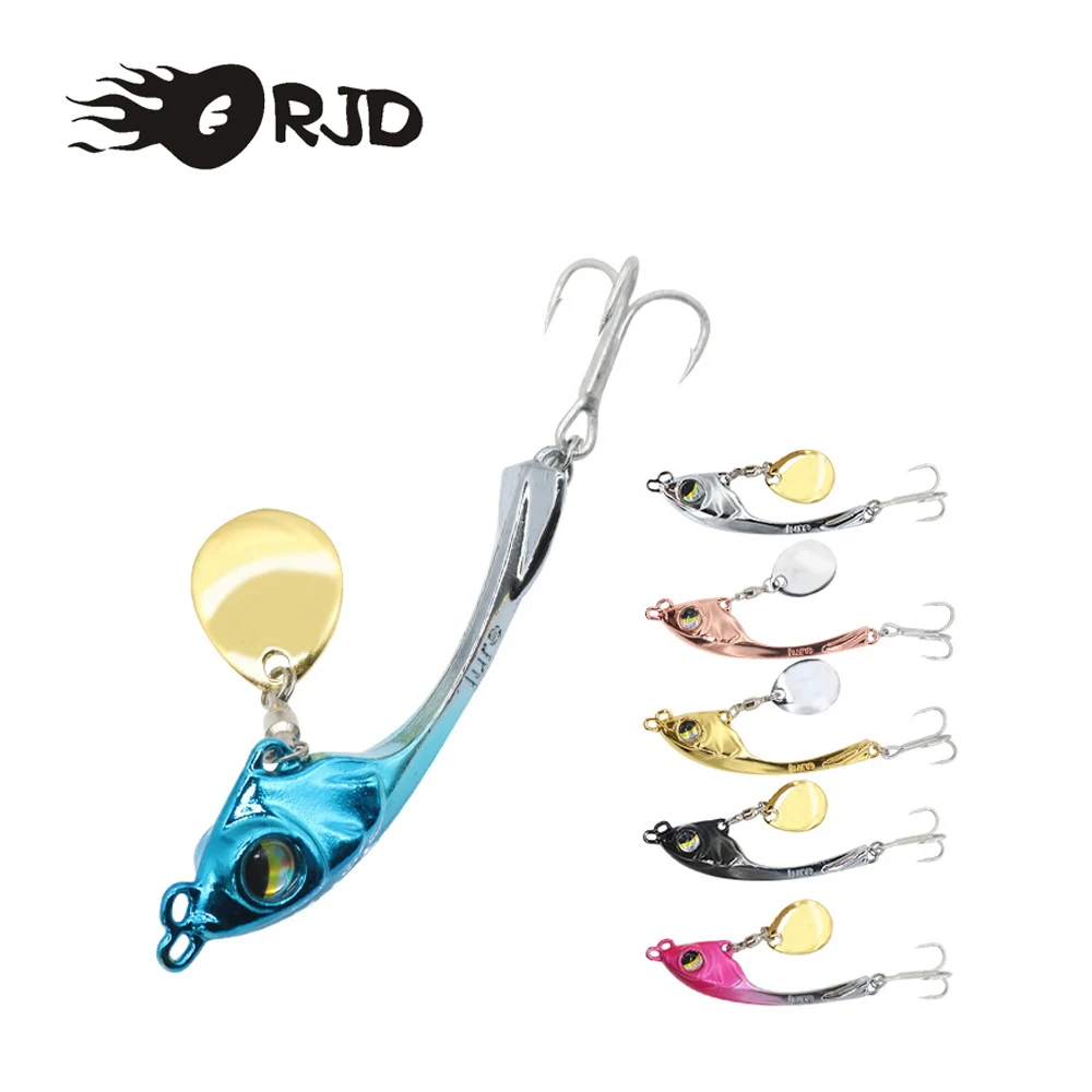 

ORJD Metal Vib Fishing Lures Rotating Spoon Wobbles Vibration 10g 15g Pike Bass Spinner Hard Bait Pesca Fishing Tackle Accessory