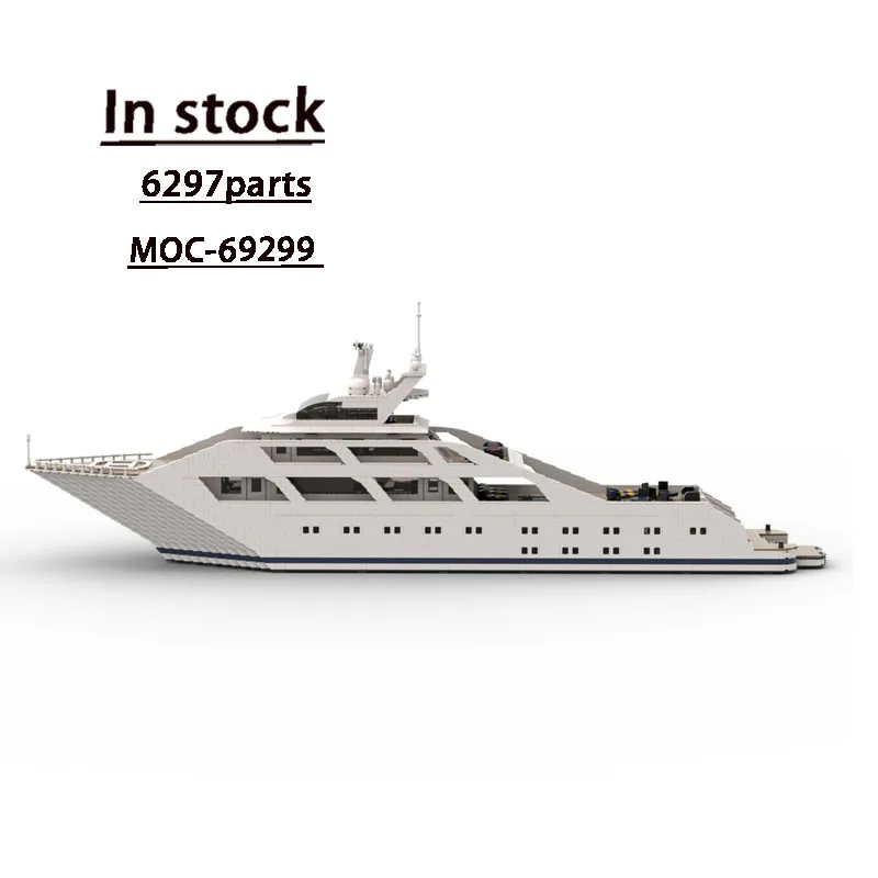 

MOC-69299 Новые классические роскошные модели суперяхты, строительные блоки, 6297 штук, игрушка в подарок на день рождения и Рождество для мальчиков и детей