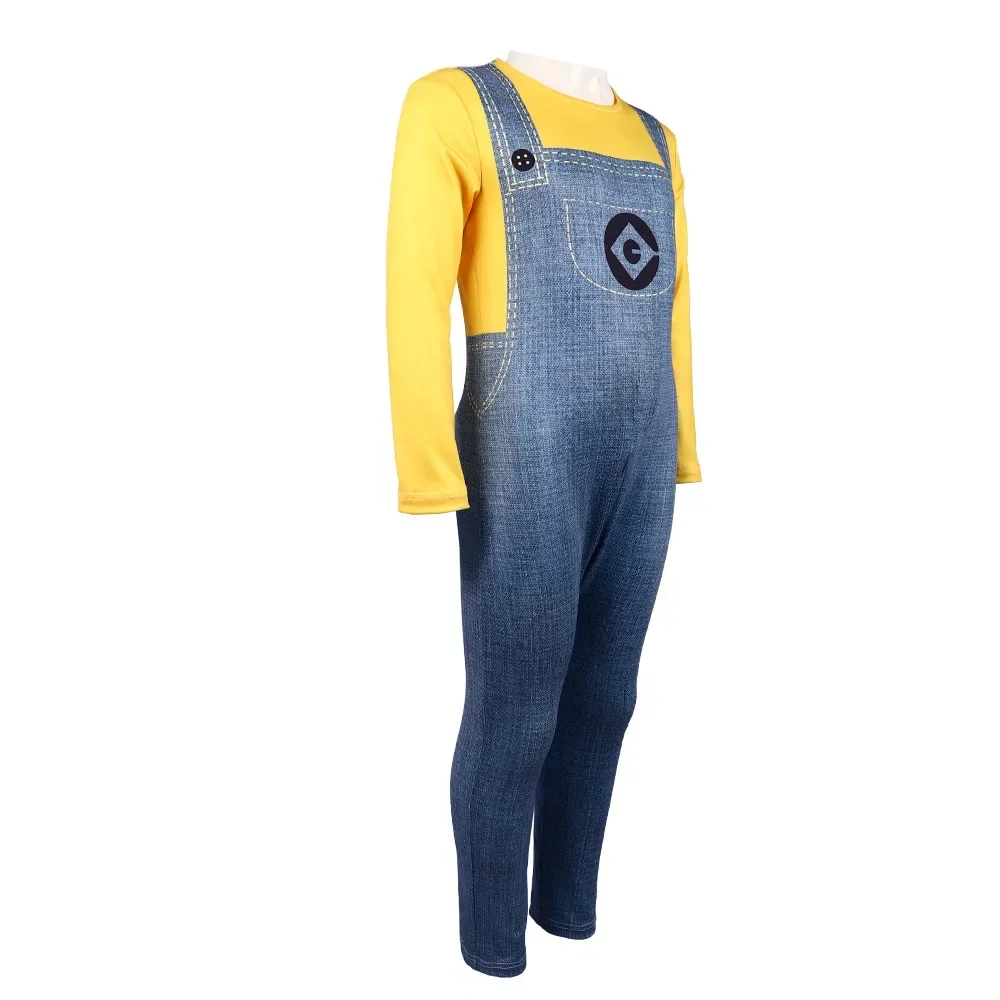 Despicable Me Minions Çocuk Tulum Cosplay Kostüm Yetişkin Çocuk Bodysuit Sahne Performansı Giydirme Cadılar Bayramı Partisi Giyim