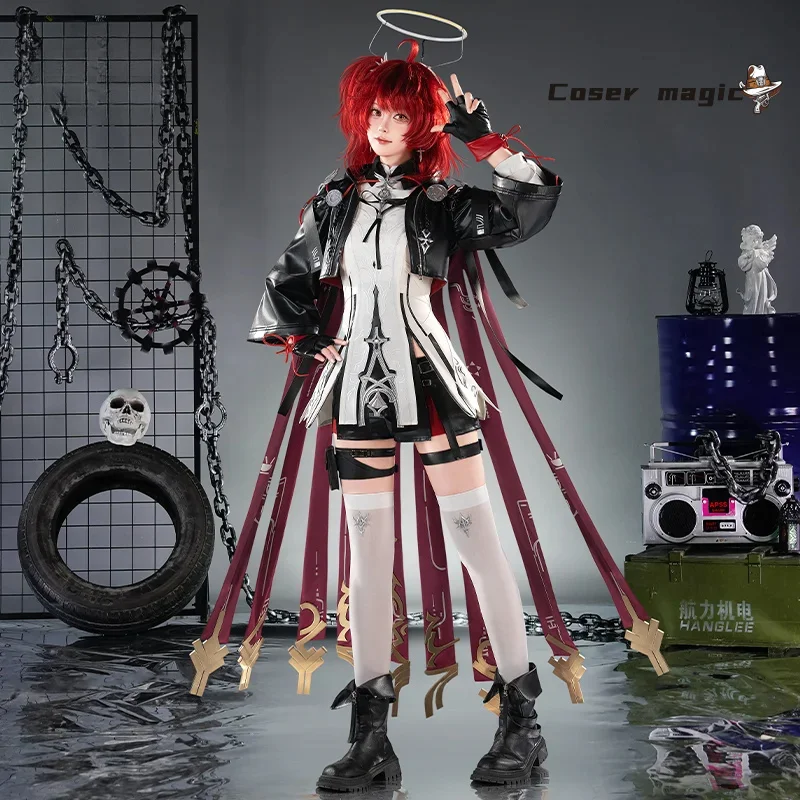 

Game Arknights Exusiai the New Covenant Cosplay CostumeNew Covenant Exusiai Cos Outfit For Hallowmas Party Women Men