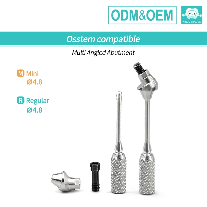 6 pcs For Osstem TS System Multi Unit Angulated Abutment Multi-unit Angled Abutment 17°30° Dental Angled MUA Multi Unit Abutmen