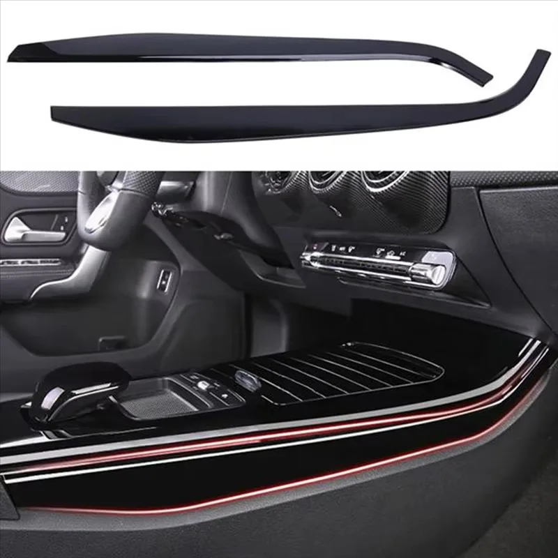 Glossy Black Car Center Console Panel Side Cover Trim For Mercedes-Benz A Class W177 CLA C118 2019 2020 Auto Parts