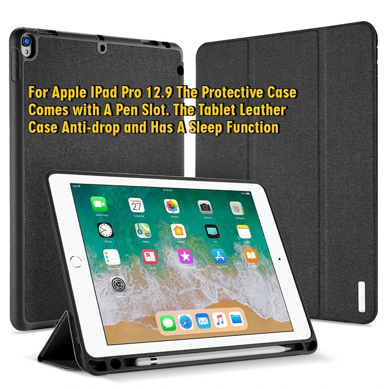 

For Apple IPad Pro 12.9 The Protective Case Comes with A Pen Slot. The Tablet Leather Case Anti-drop and Has A Sleep Function