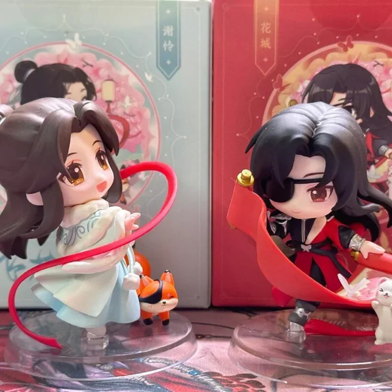 Heaven Official's Blessing Kawaii Hua Cheng Xie Lian Anime Figure Model Toys PVC Q Version Figure Collection Doll Ornament Gifts