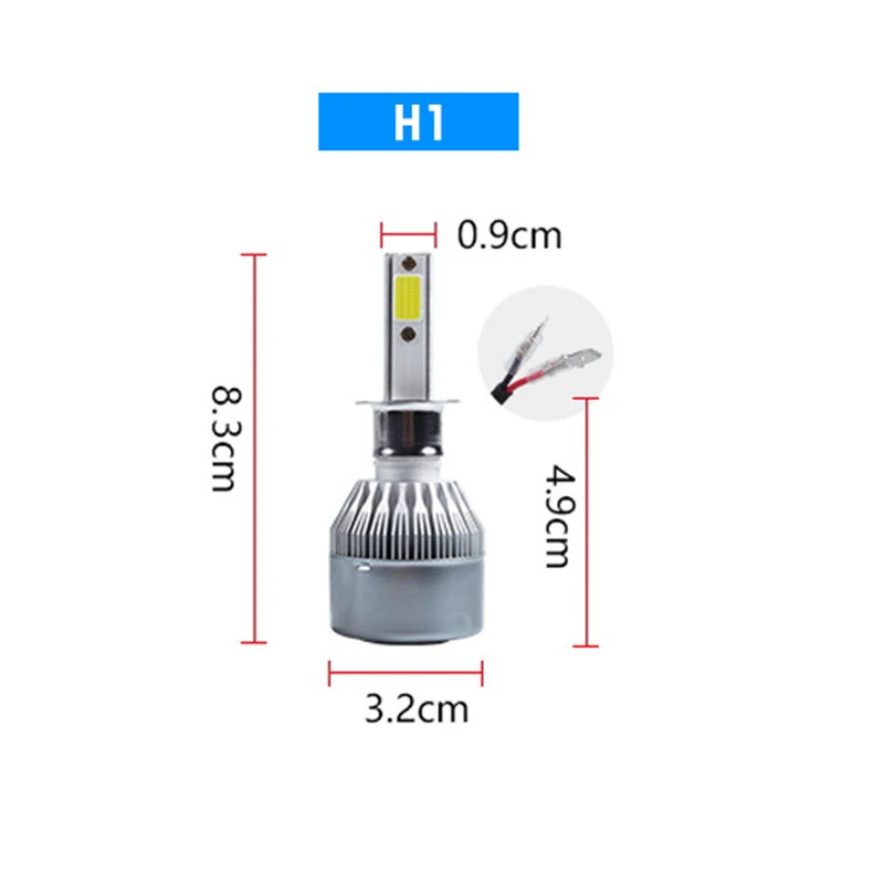 2PCS 36W H4 H7 H11 Aviation Aluminum Car LED Headlights Waterproof IP68 High Beam Low Beam Lamp Auto Exterior Decor Accessories