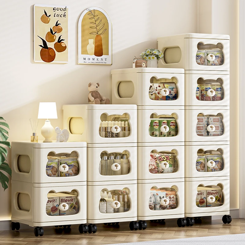 

For Rolling Storage Cart with Drawers, Mobile Wheeled Organizer,Multi-Layer for Living Room/Bedroom/Bathroom,Snack, Side Table