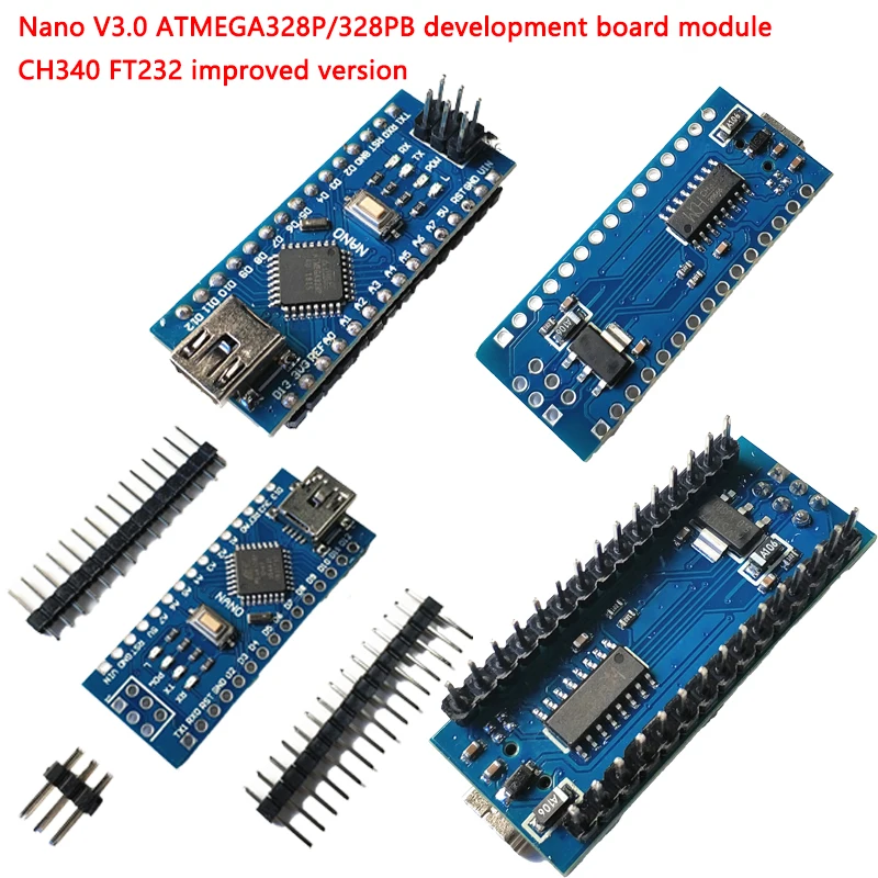 Nano V3.0 ATMEGA328P/328PB development board module CH340 FT232 improved version