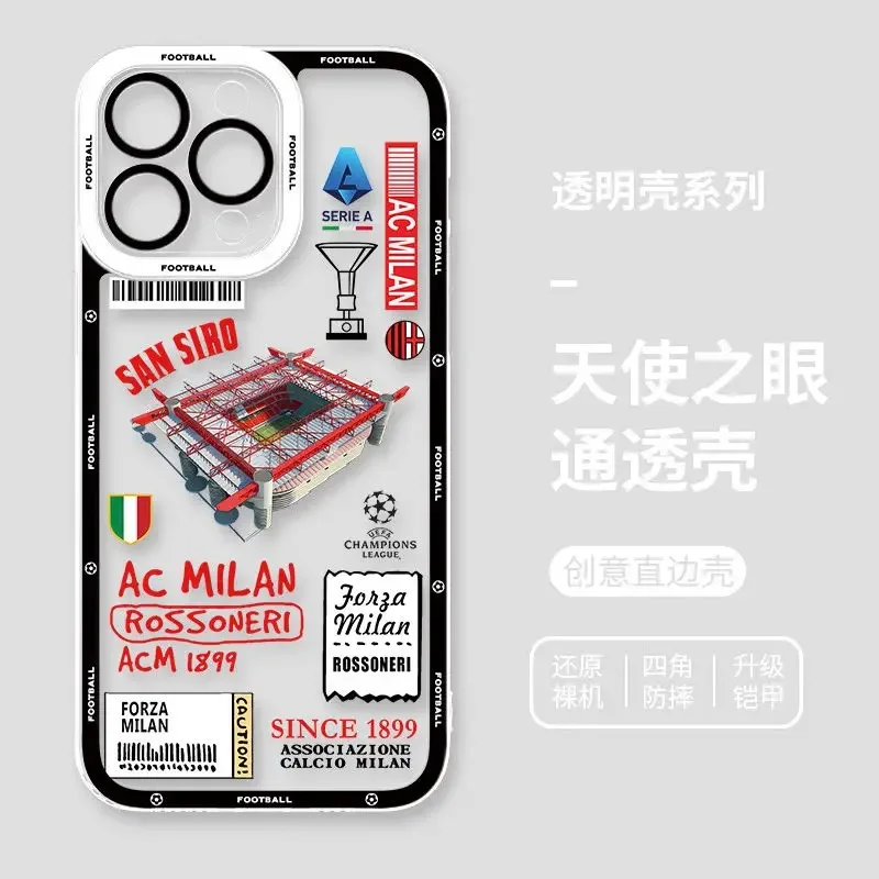 Well-known League Teams Phone Case for IPhone 16 15 14 13 12 11 Mini Pro Max X XR XSMax 7 8 Plus SE20 Transparent Cover