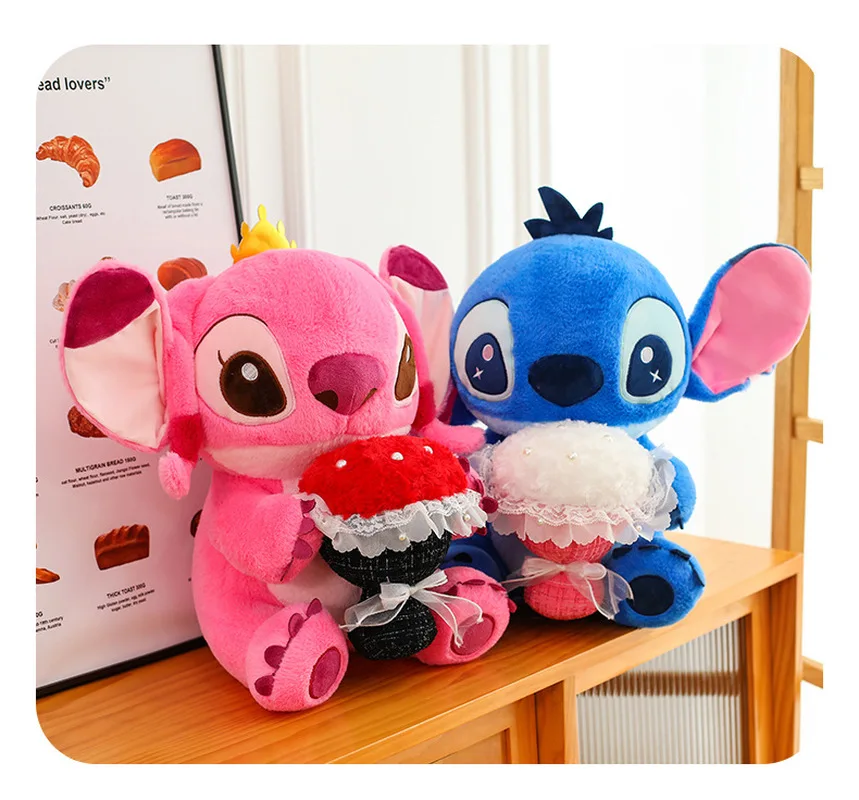 جديد حار بيع 30-45 سنتيمتر في المخزون روز حزمة غرزة ألعاب من نسيج مخملي دمية للفتيات عيد ميلاد هدية عيد دمية للأطفال #3