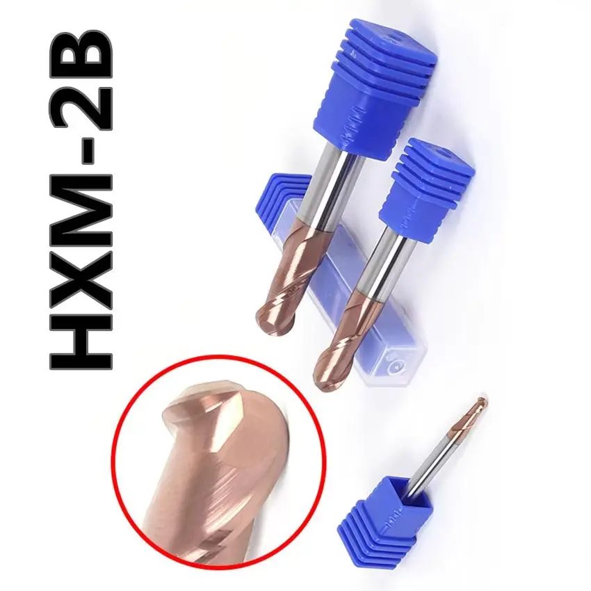 

HMX-2B-R2.5 ZCC.CT Two edge straight shank ball end mill D5.0R2.5*6*10*50 2F Ball Nose End Mill 2 Flutes Ball End Mills