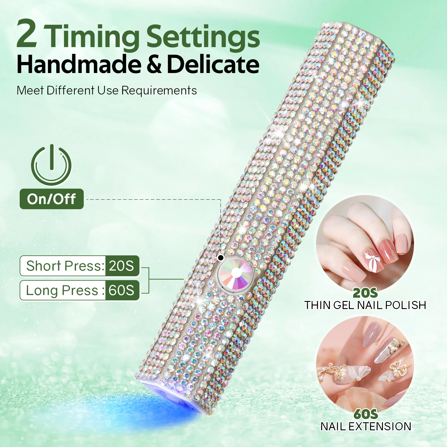 Professionele nageldroger Machine Mini UV LED-lamp voor nagels Professionele manicure Fototherapie Zaklamp Pen Salon Gereedschap