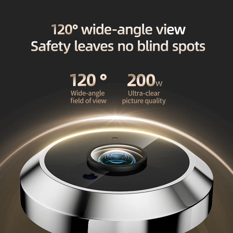 Danmini 4.3'' Visual Doorbell Peephole 1080P Camera App Remote Control Digital Cat Eye Night Vision Outdoor Monitor Door Viewer