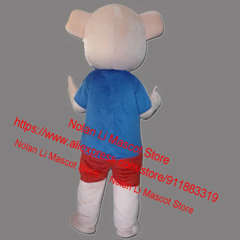 New Customized Adult Size EVA Material Helmet Cute Blue Pig Mascot Costume Crayon Cartoon Set Birthday Party Masquerade 946