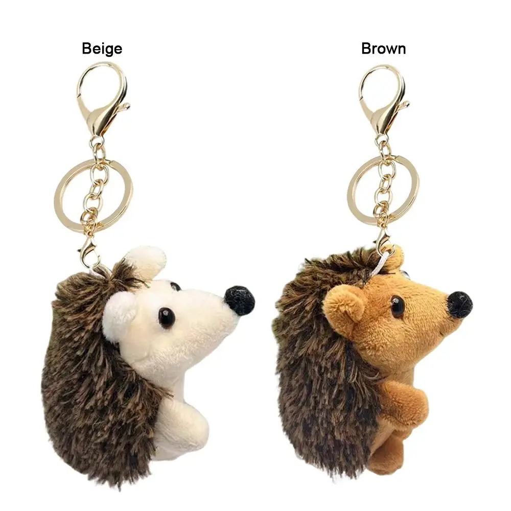 Soft Stuffed Hedgehog Keychain Small Pendant Plush Keyring Plush Pendant Adorable Design 10CM Creative Keychain Bags Key Chain