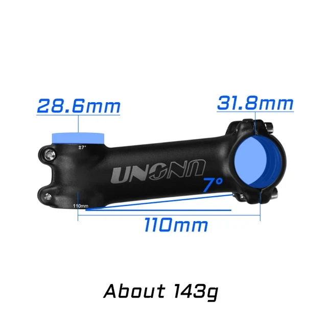 UNO MTB-Fahrradvorbau -7 17 35 Grad ultraleichte Aluminiumlegierung 31,8 mm 60 70 80 90 100 110 120 130 mm Rennradvorbau King Alloy