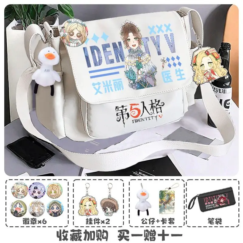 لعبة Identity V Anime 2025 الجديدة كوس الرسام إيما وودز جيشا بارميد إلخ. حقيبة ماسنجر بسيطة ومحمولة للجنسين #4