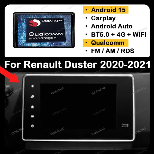 Android 15 カーラジオルノーダスター HM 2 II 2020 - 2021 アルカナ 1 I 2019 - 2021 マルチメディアビデオプレーヤー 4G LTE 5G WIFI QLED
