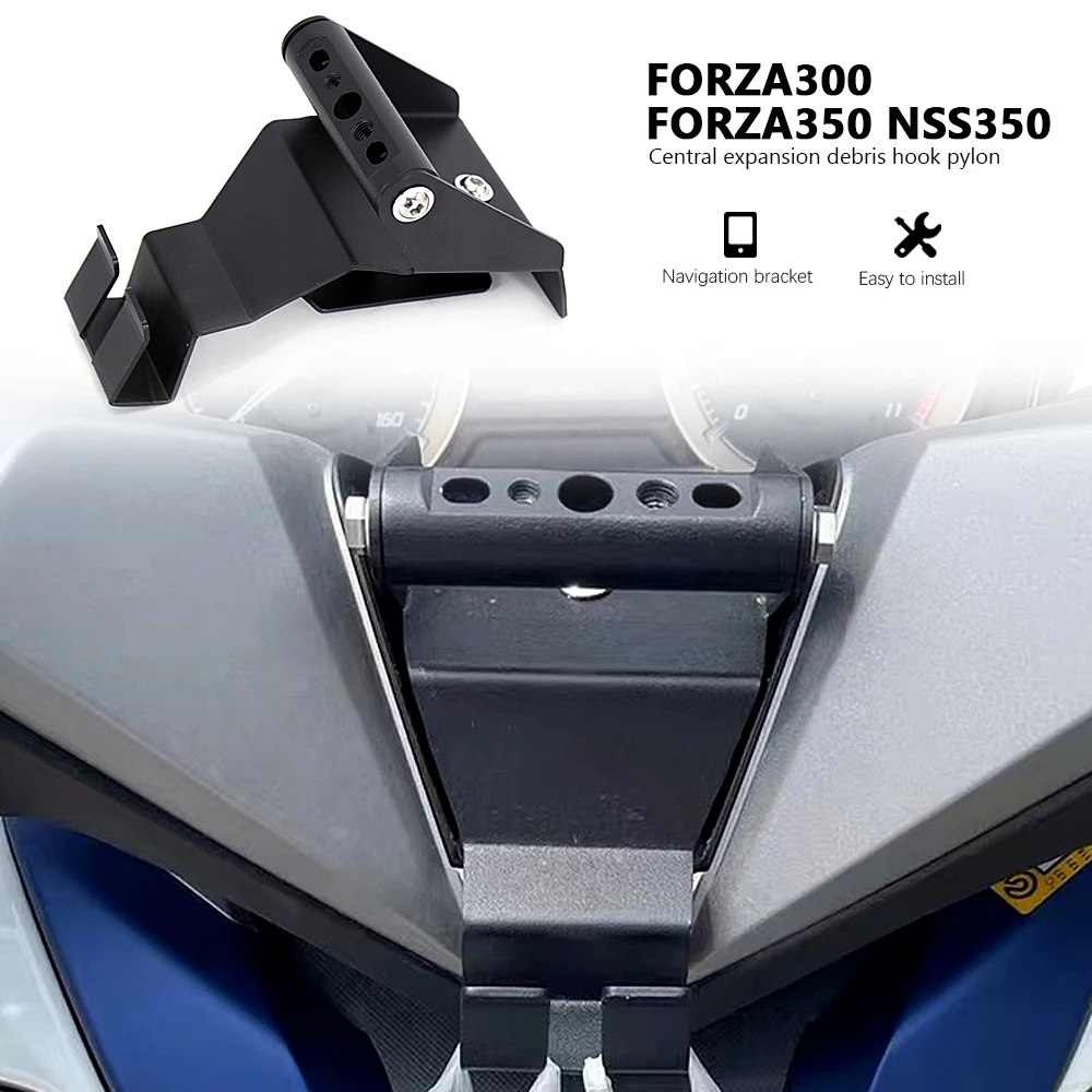 

Motorcycle Accessories Mobile Phone GPS Bracket Splendor Hook Hanger Bracket In One For Honda Forza 350 NSS350 FORZA 350 300
