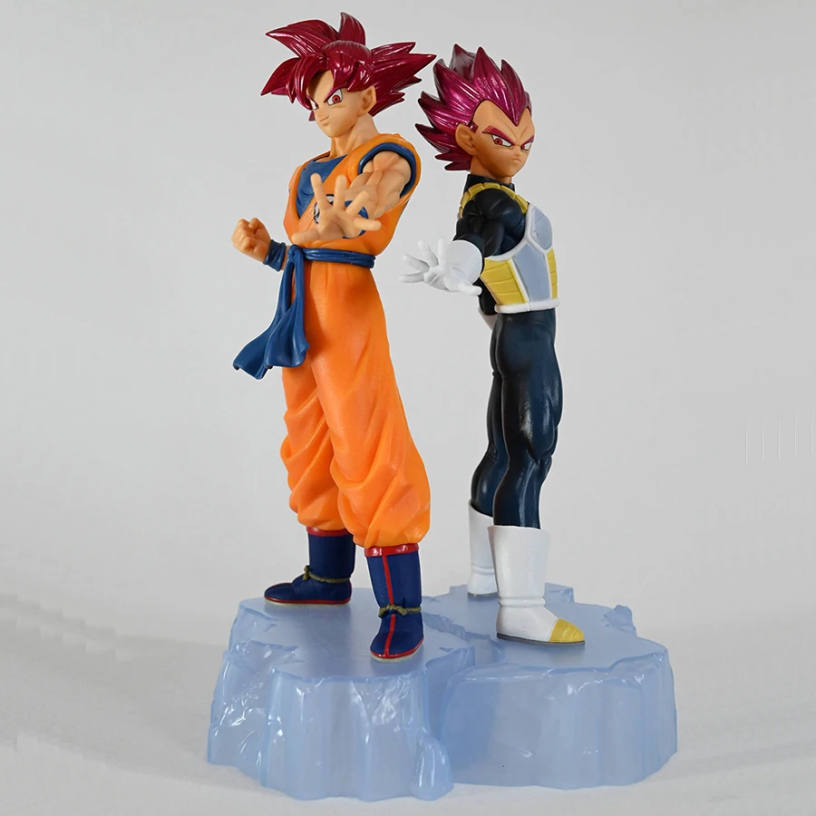 Original Banpresto Dragon Ball Dokkan Battle 7th Anniversary SSG Goku Vegeta Action Figure Collectible Model Toys Anime Figurals