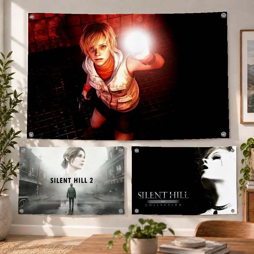 Game Horror Silent Hill Flags Decorative Flag Banner Indoor Bedroom Dorm Gaming Room Wall Party Club Decor Fan Gift