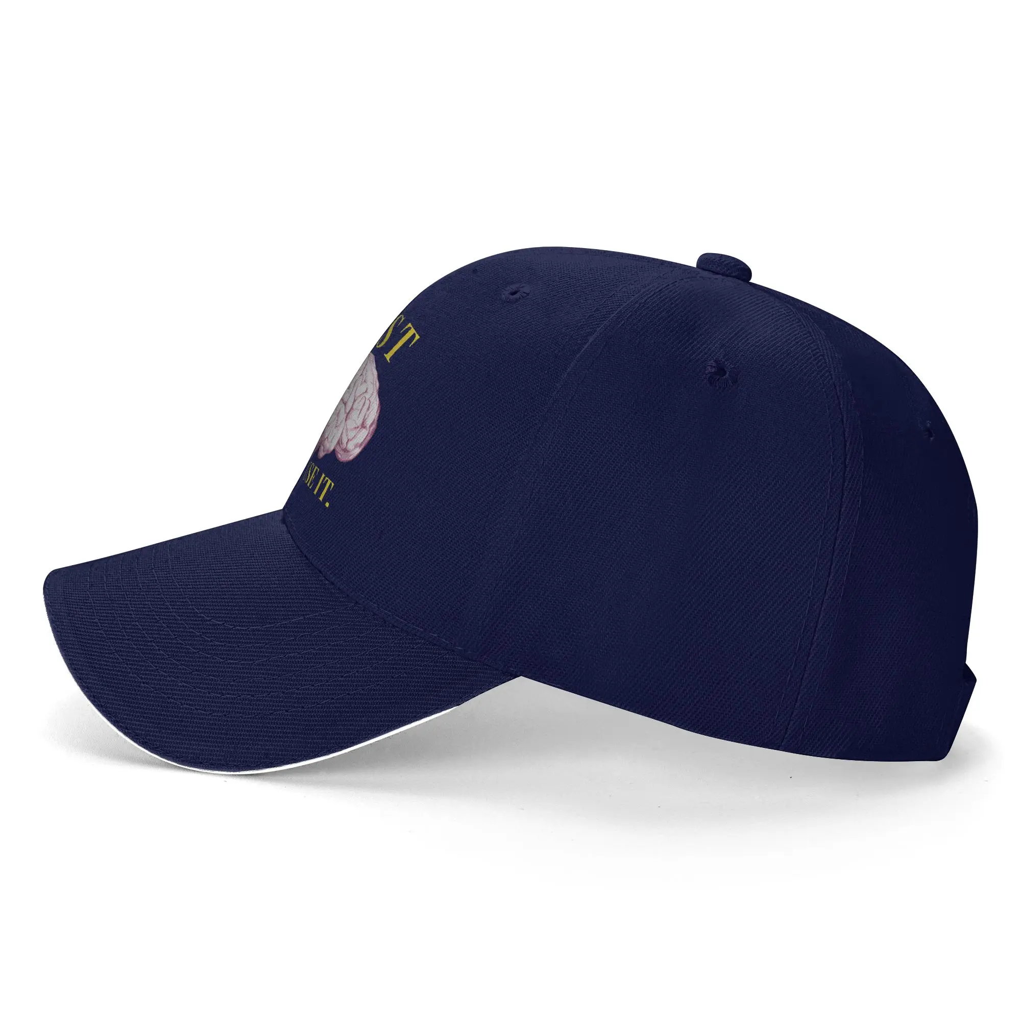 Brain  Just use it.  Sandwich Cap Unisex ,Hip-Hop  Caps Sun Hats Adjustable Snapback Caps Baseball Cap Summer