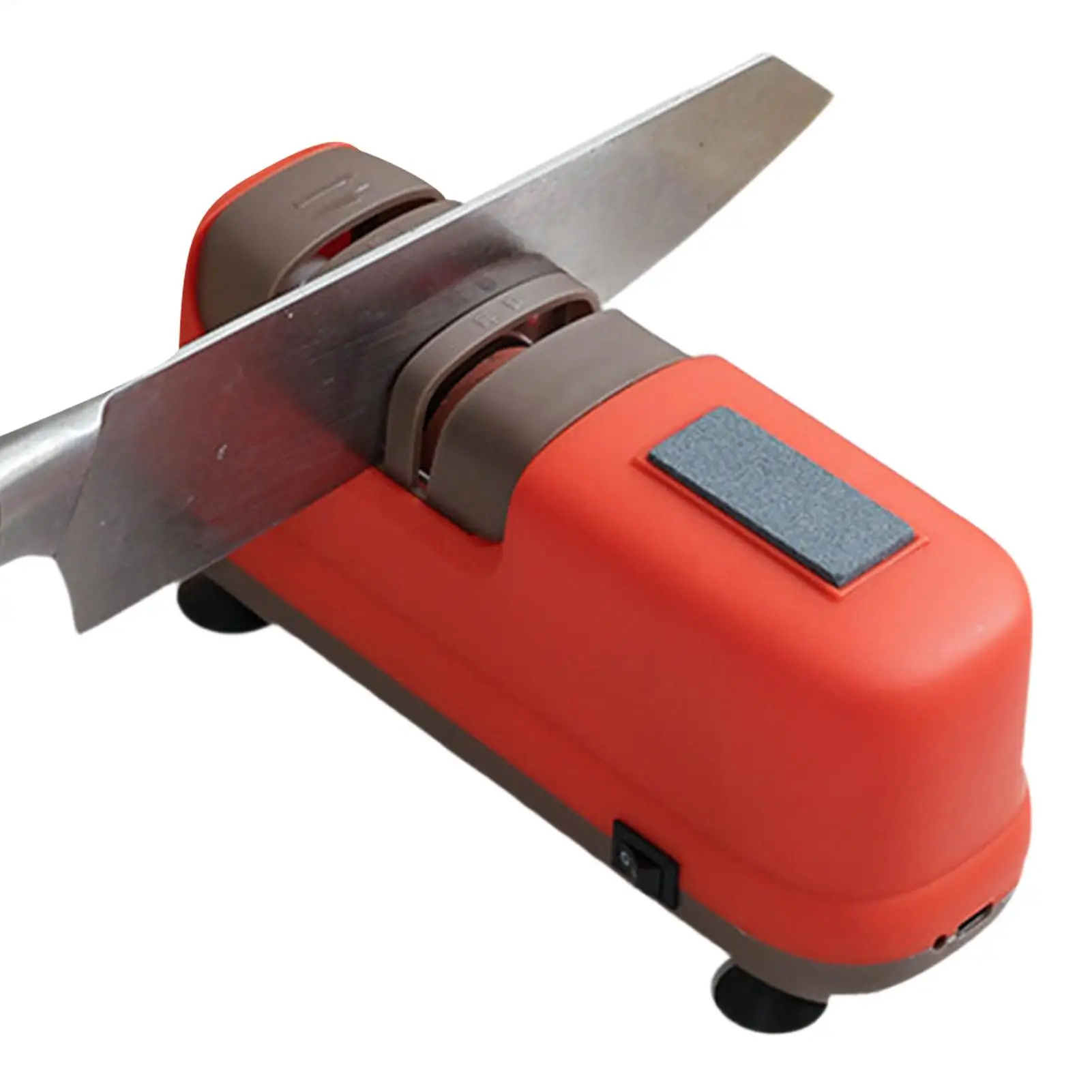 

Automatic Cutter Sharpener 4-Stage Scissor Edge File Tool With Suction Cup Base USB Charging Electric Chef Cutter Sharpener For